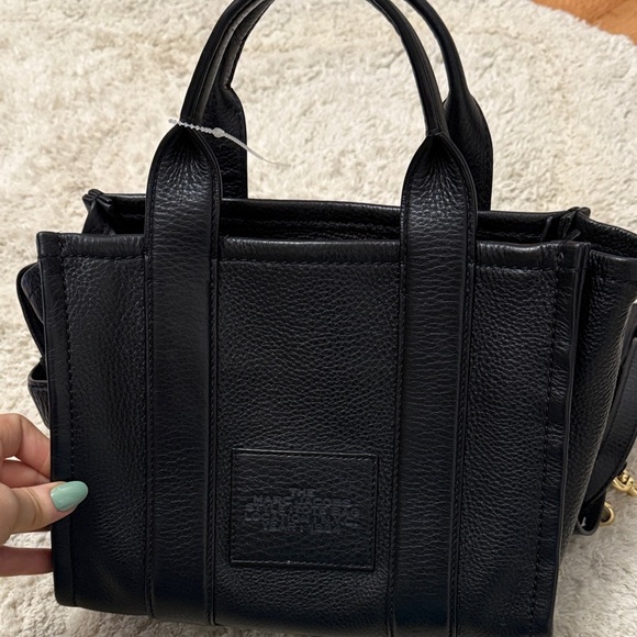 NWOT Marc Jacobs Small Black Leather Tote - Picture 5 of 10
